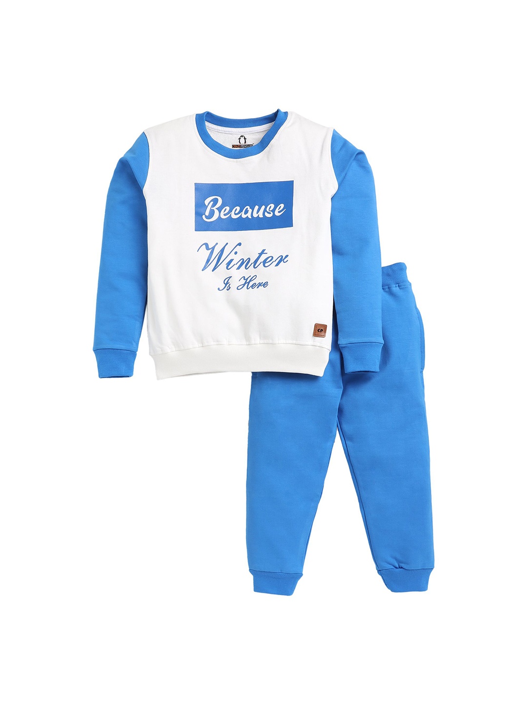 

CRAZYPENGUIN ELITE Boys Printed Long Sleeves Sweatshirt With Joggers, Blue