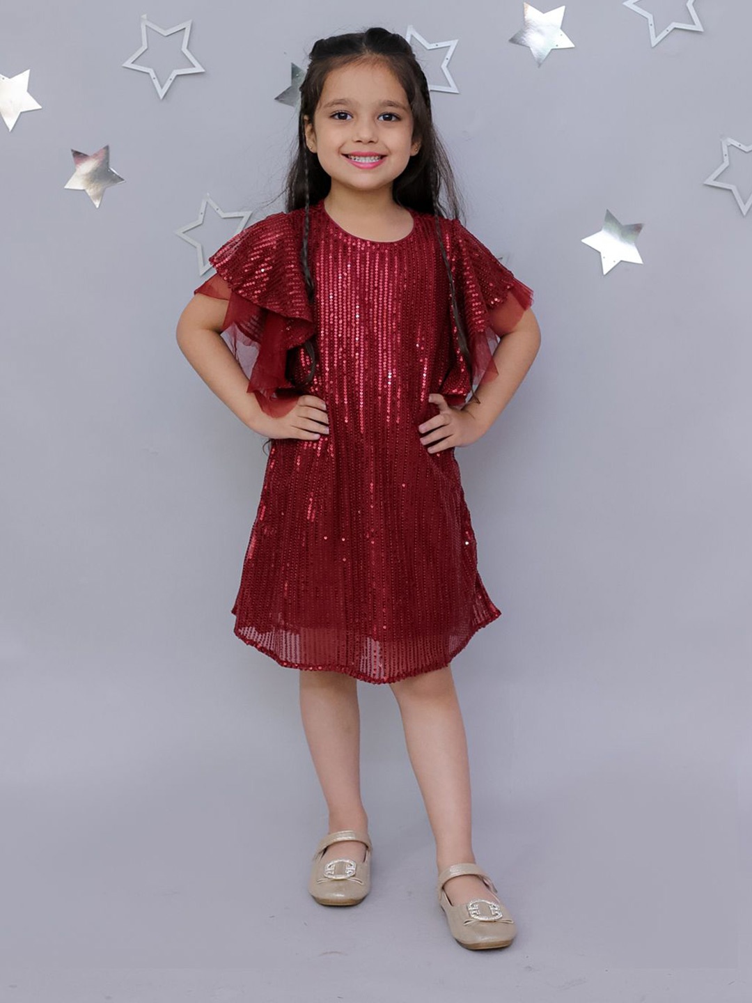 

LIL DRAMA Girls A-Line Dress, Red
