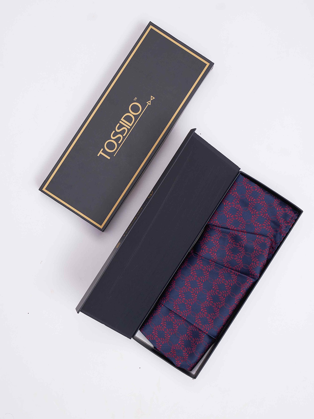 

Tossido Men Woven Cravat & Pocket Square Accessory Gift, Blue