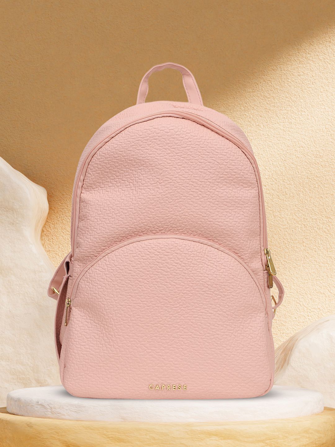 

Caprese Women Brand Logo Backpack, Pink