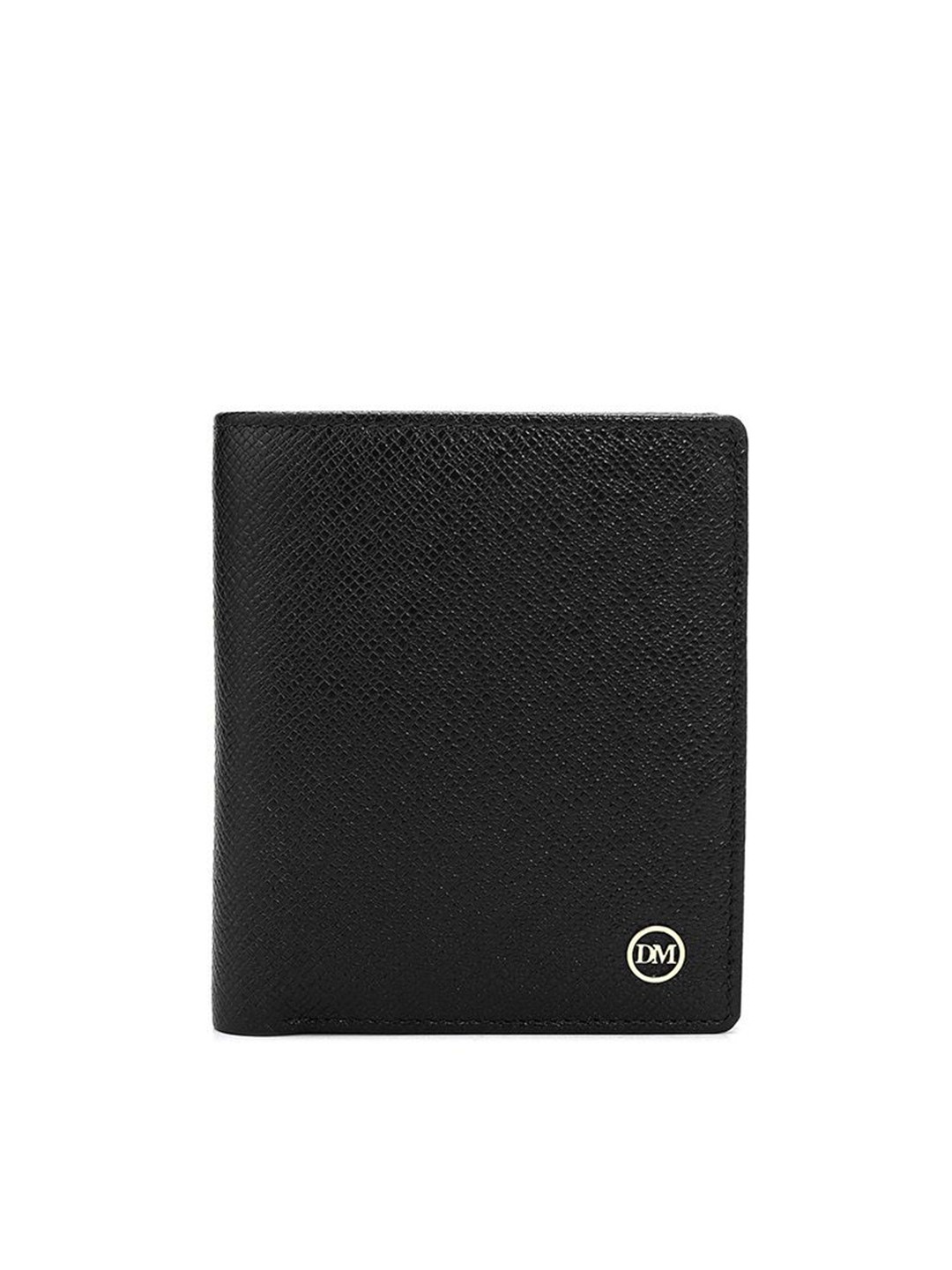 

Da Milano Unisex Leather Two Fold Wallet, Black