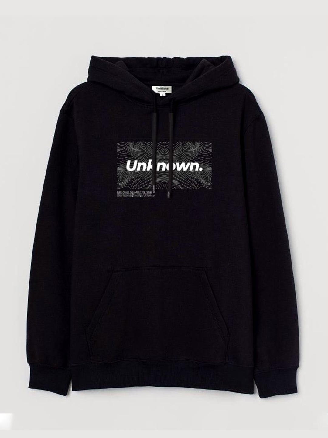 

TheBTclub Men Printed Hooded Sweatshirt, Black