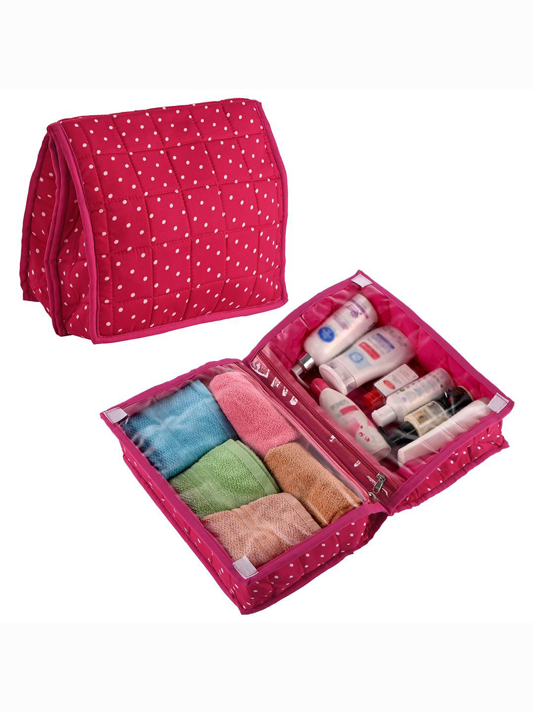 

Kuber Industries Unisex Pink Travel Kit