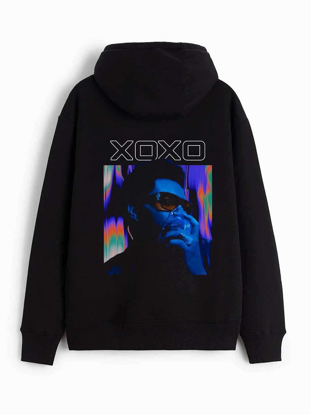 

TheBTclub Men XOXO Hooded Sweatshirt, Black