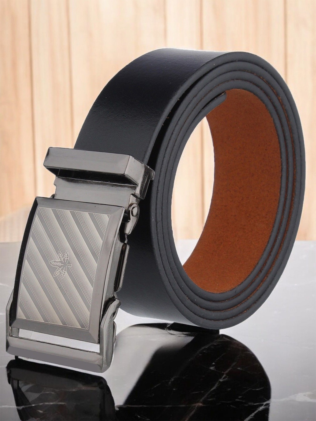 

Provogue Men Leather Belt, Black