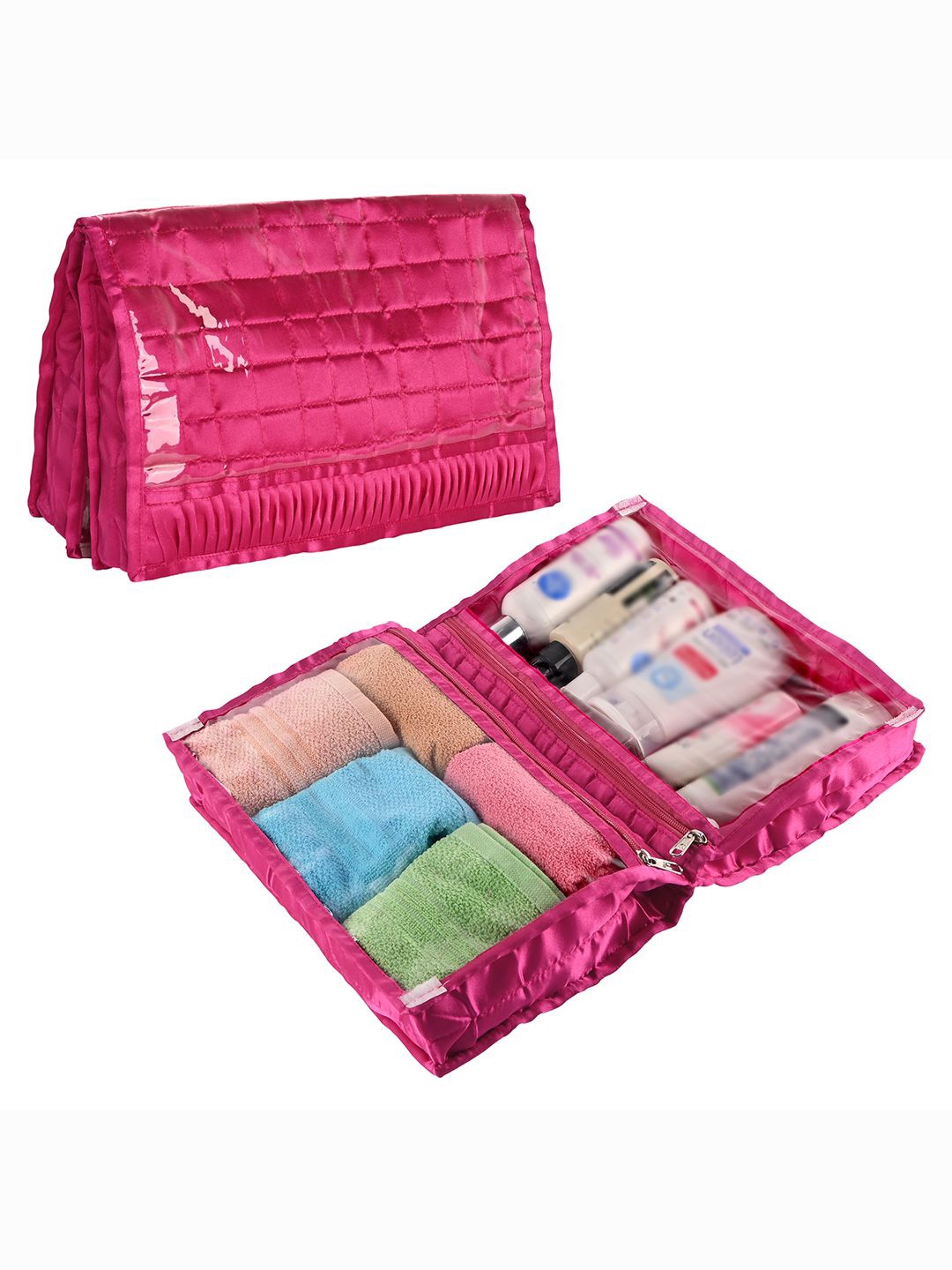 

Kuber Industries Unisex Pink Travel Kit