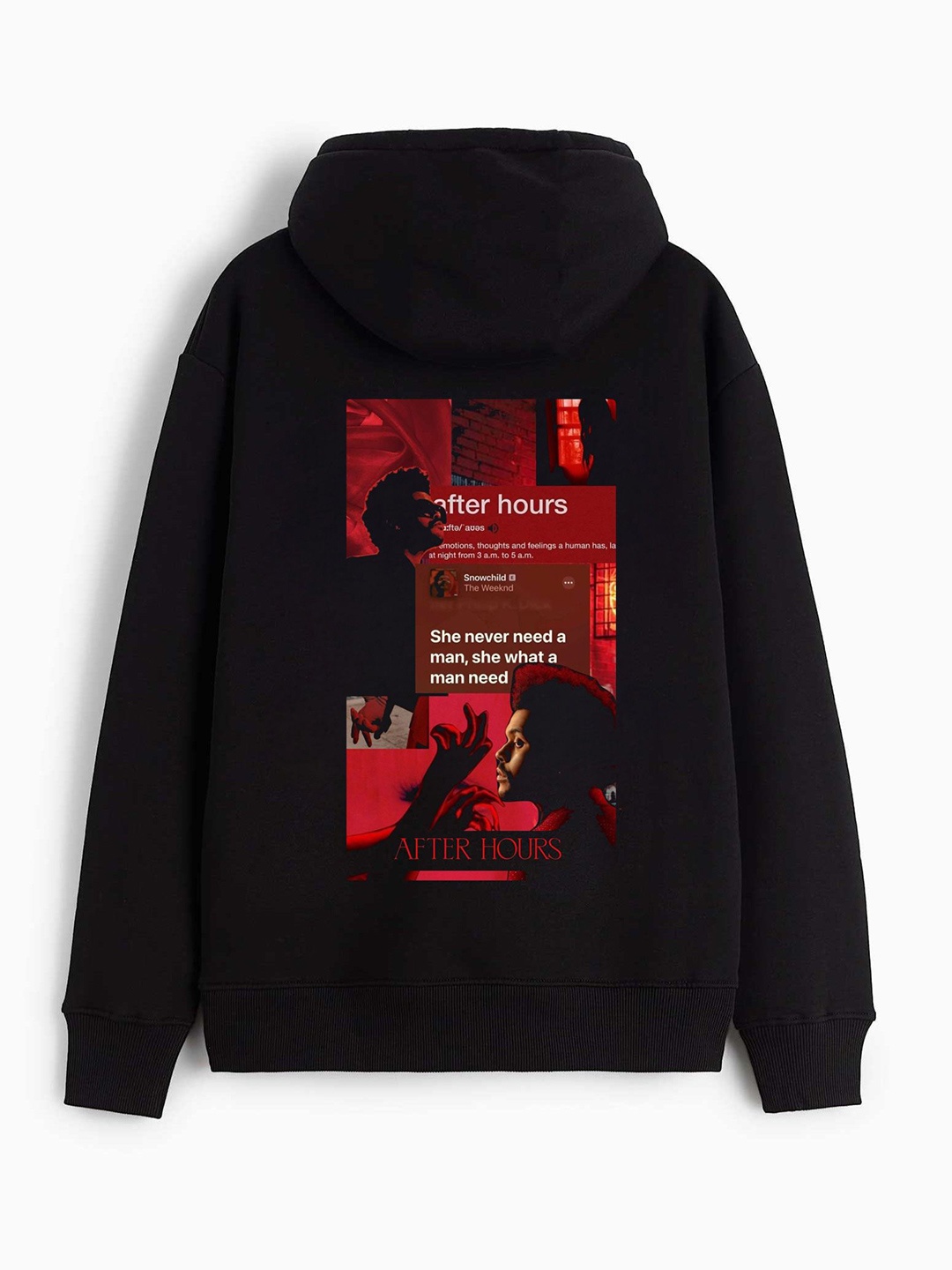 

TheBTclub Men Afterhours Hooded Sweatshirt, Black