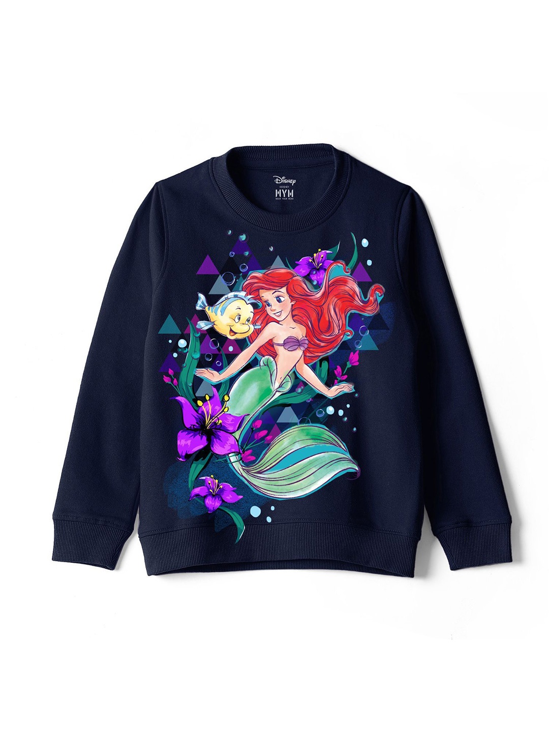 

Wear Your Mind Girls Disney Princess Printed Pullover Sweatshirt, Blue