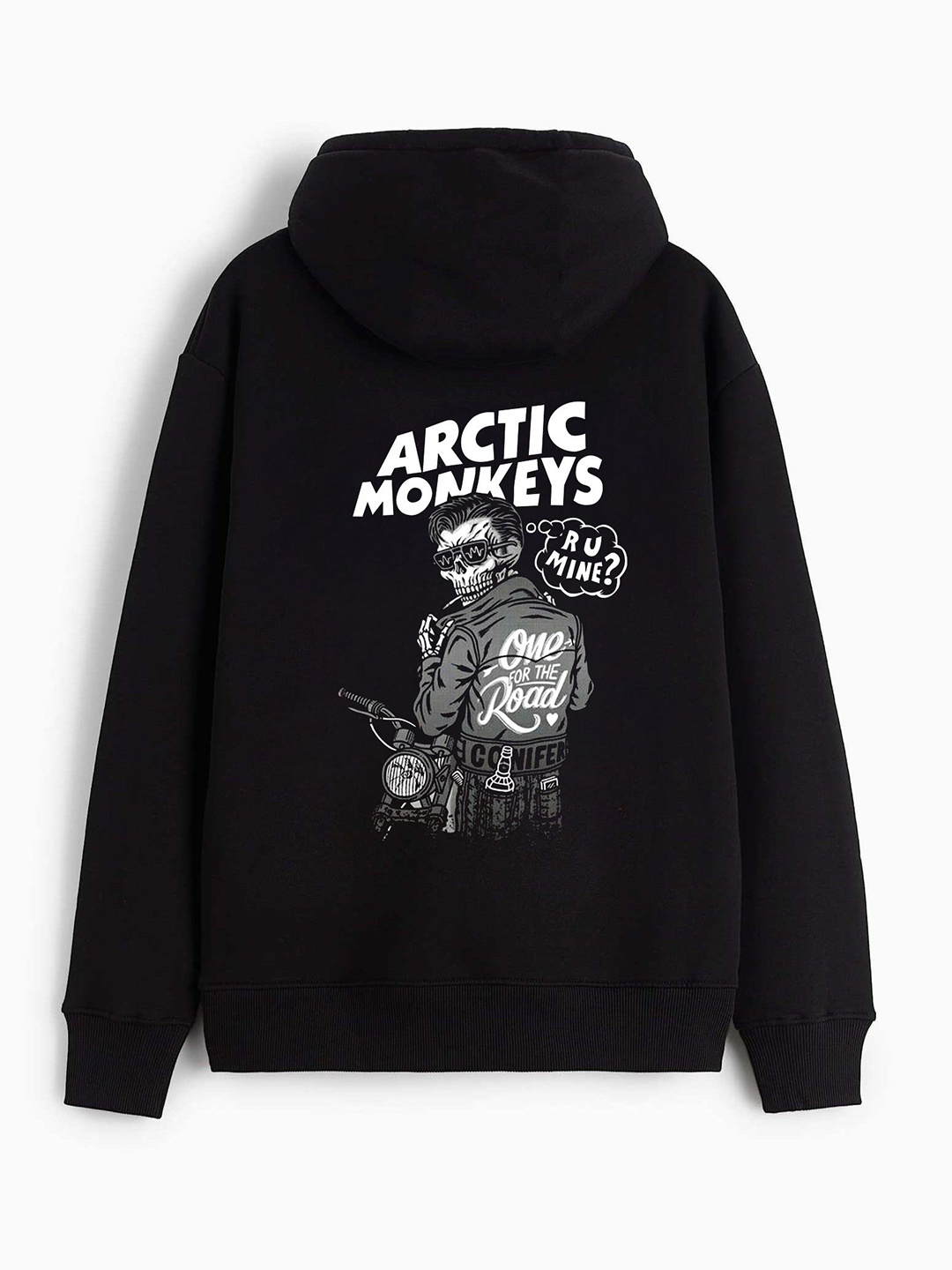 

TheBTclub Men Arctic Monkeys RUmine Hooded Sweatshirt, Black