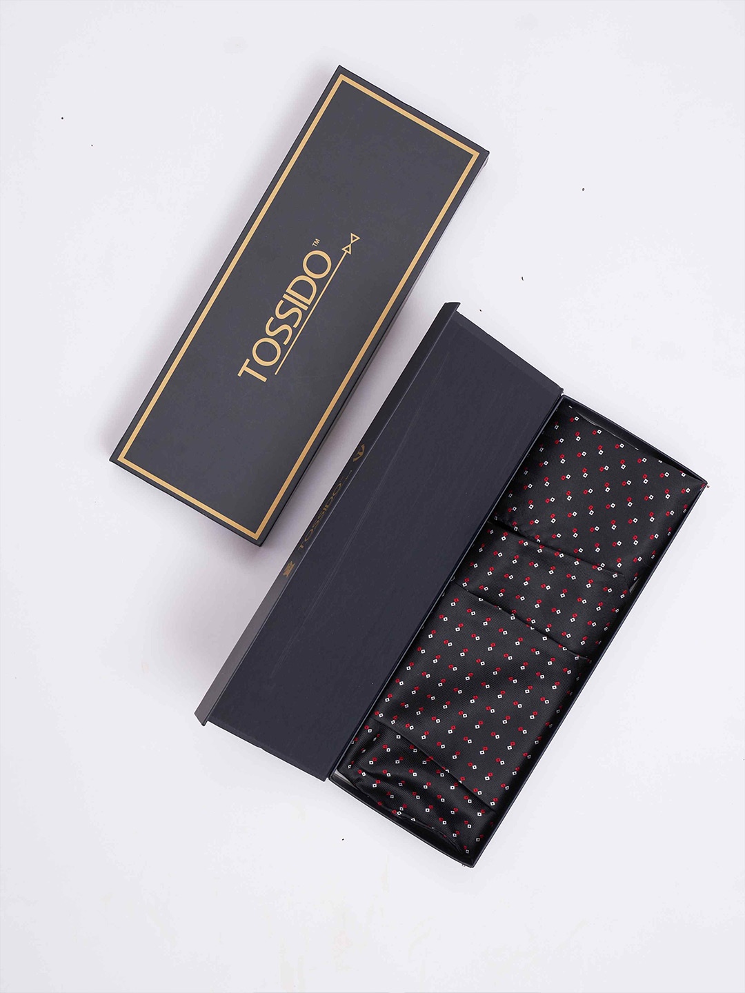 

Tossido Men Woven Cravat & Pocket Square Accessory Gift, Blue