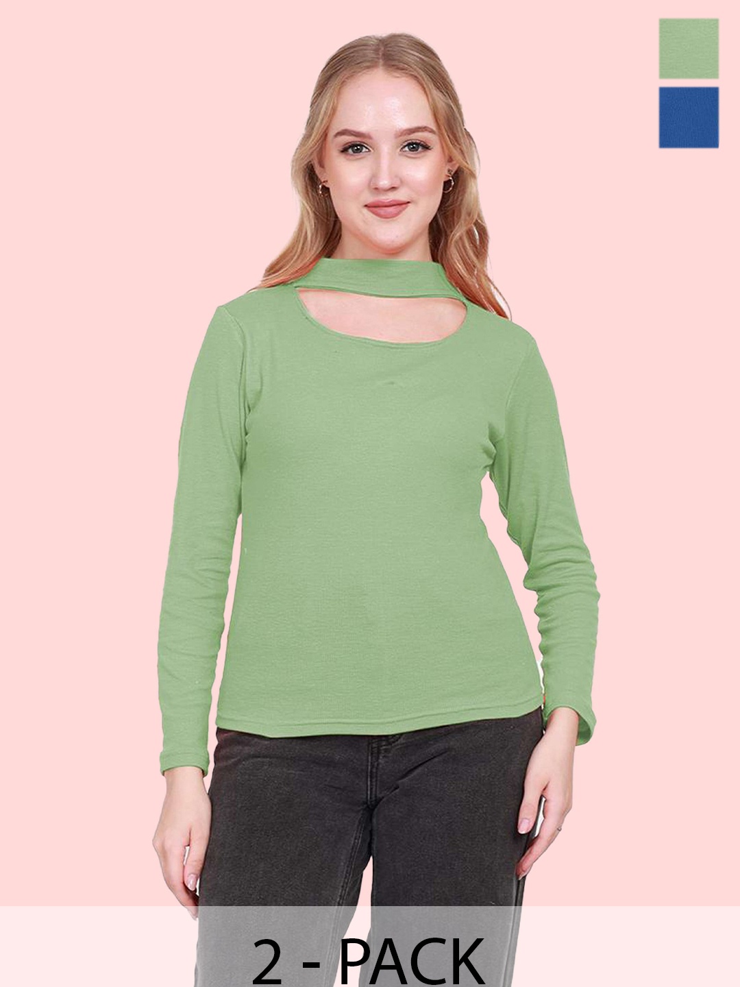 

BAESD Women Pack Of 2 Top, Green