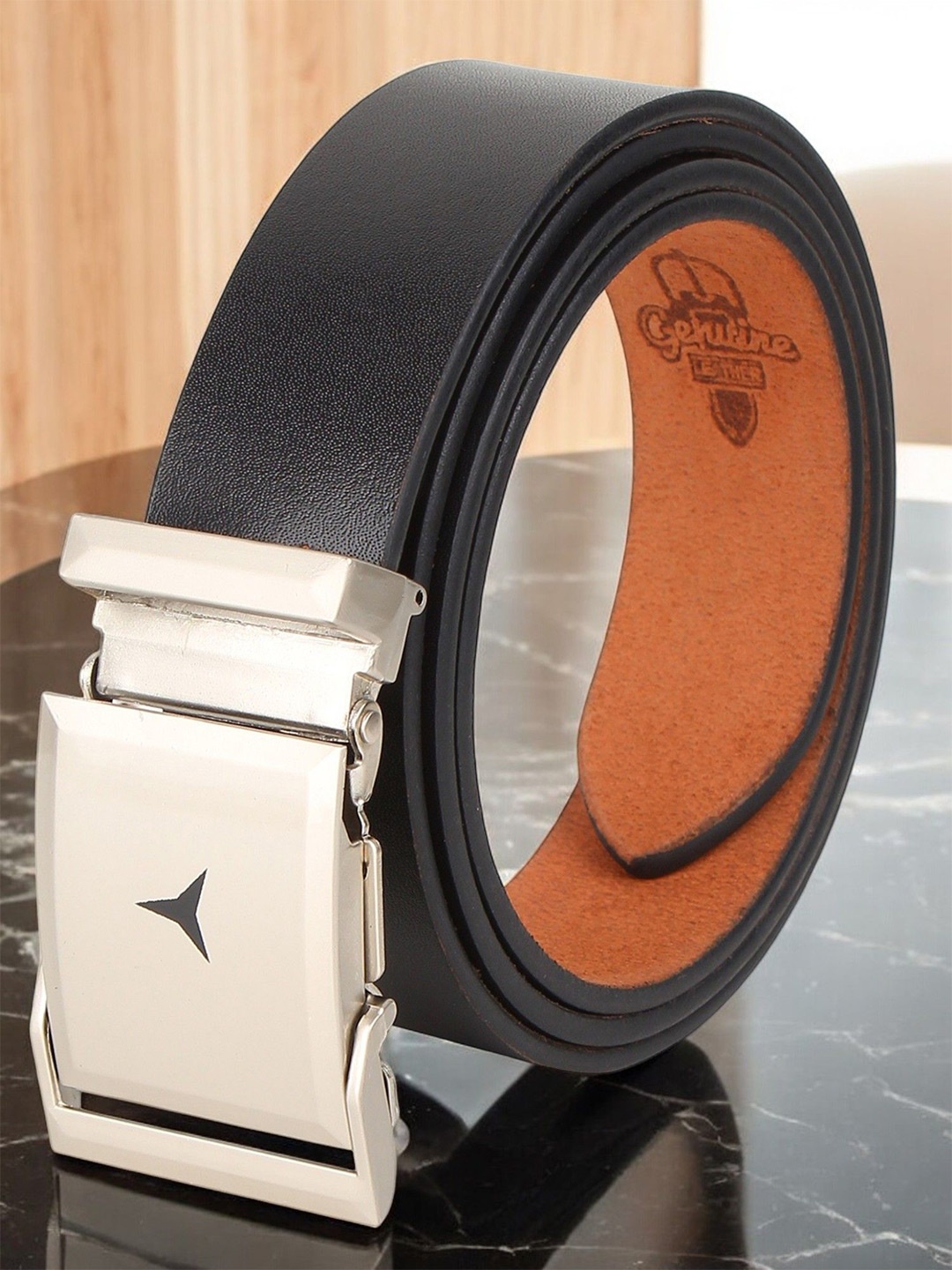 

Provogue Men Leather Belt, Black