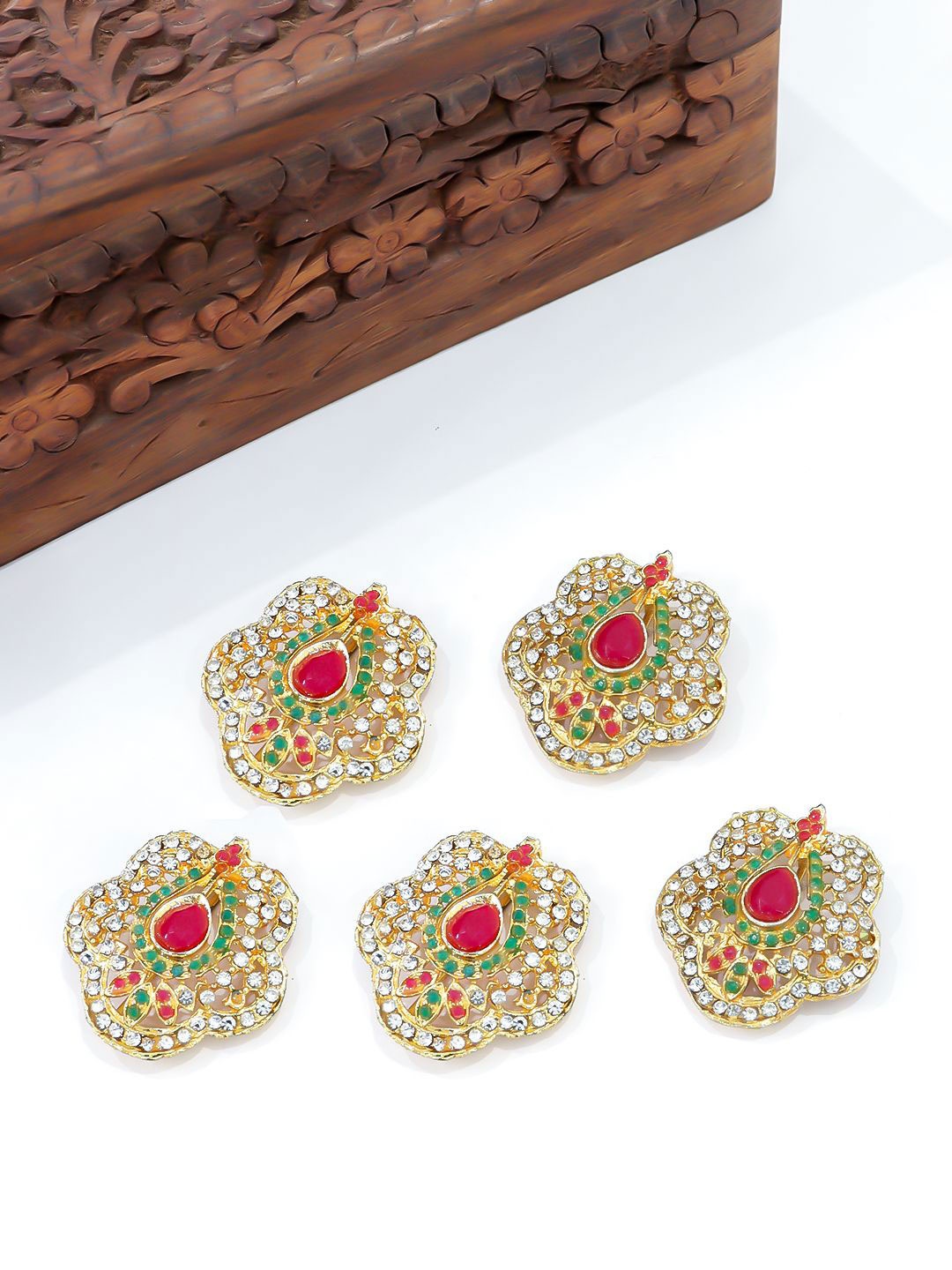 

VAGHBHATT Women 5PCS Hair Accessory Set, Gold