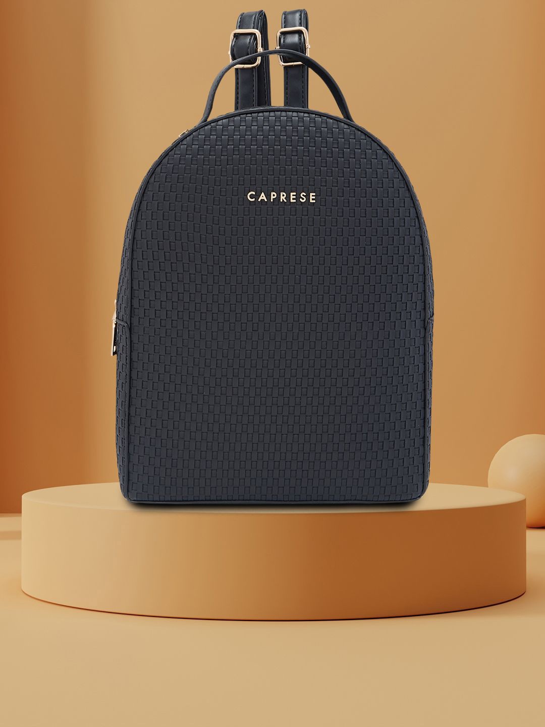 

Caprese Women Riva Fashion Brand Logo Backpack, Black