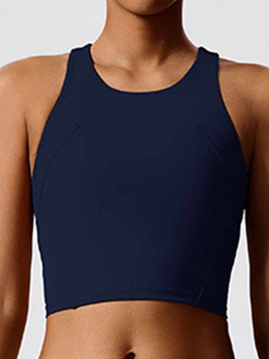 

LULU & SKY Women Sleeveless Tank Crop Top, Blue