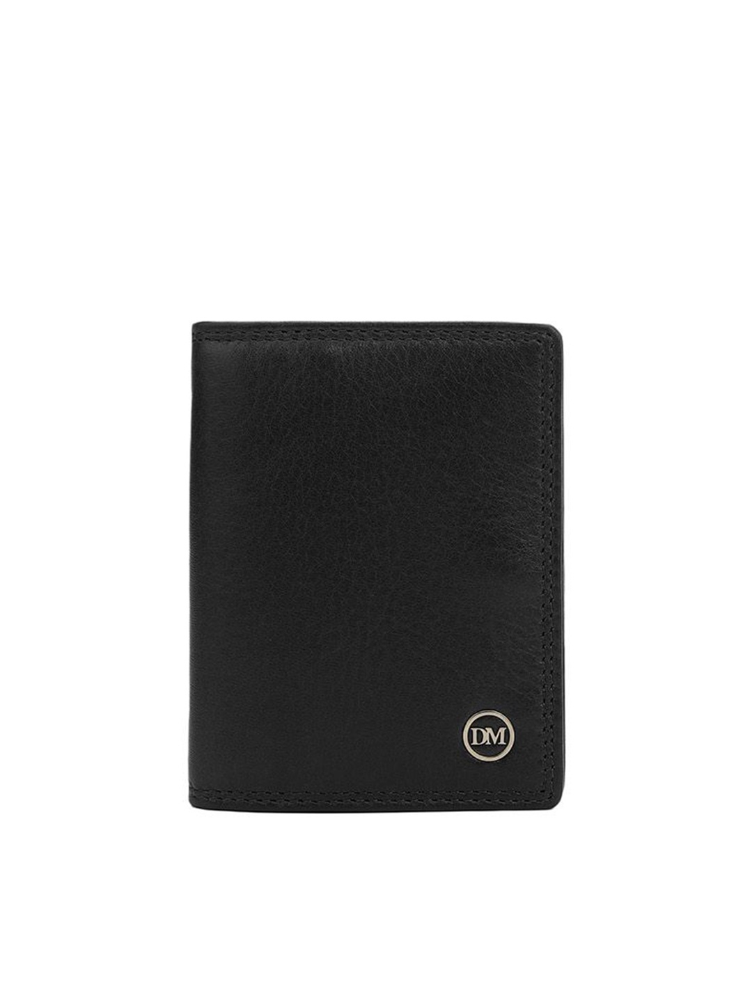 

Da Milano Unisex Textured Leather Card Holder, Black