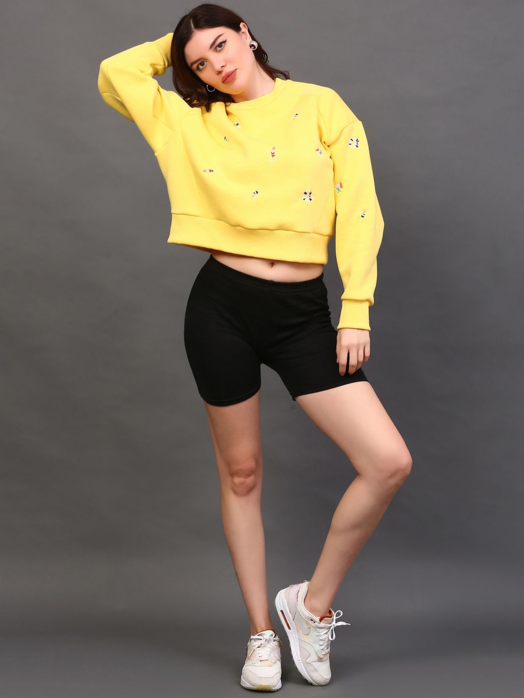 

ECO LEAS BY SHIPRA Women Sweatshirt, Yellow