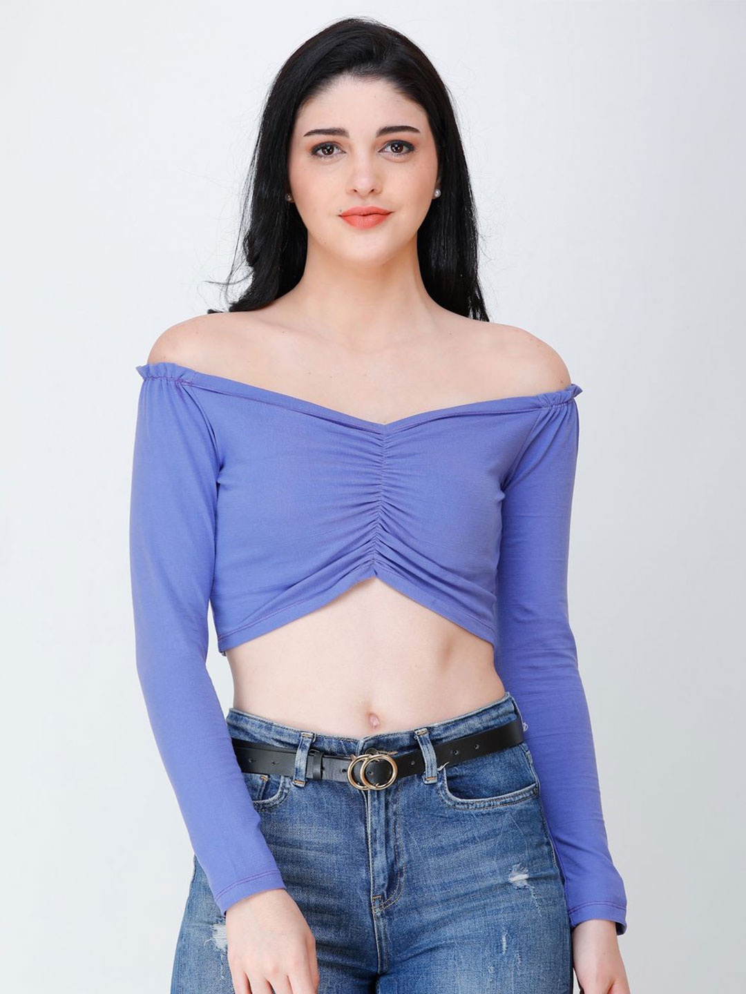 

BAESD Women Off-Shoulder Bardot Top, Purple