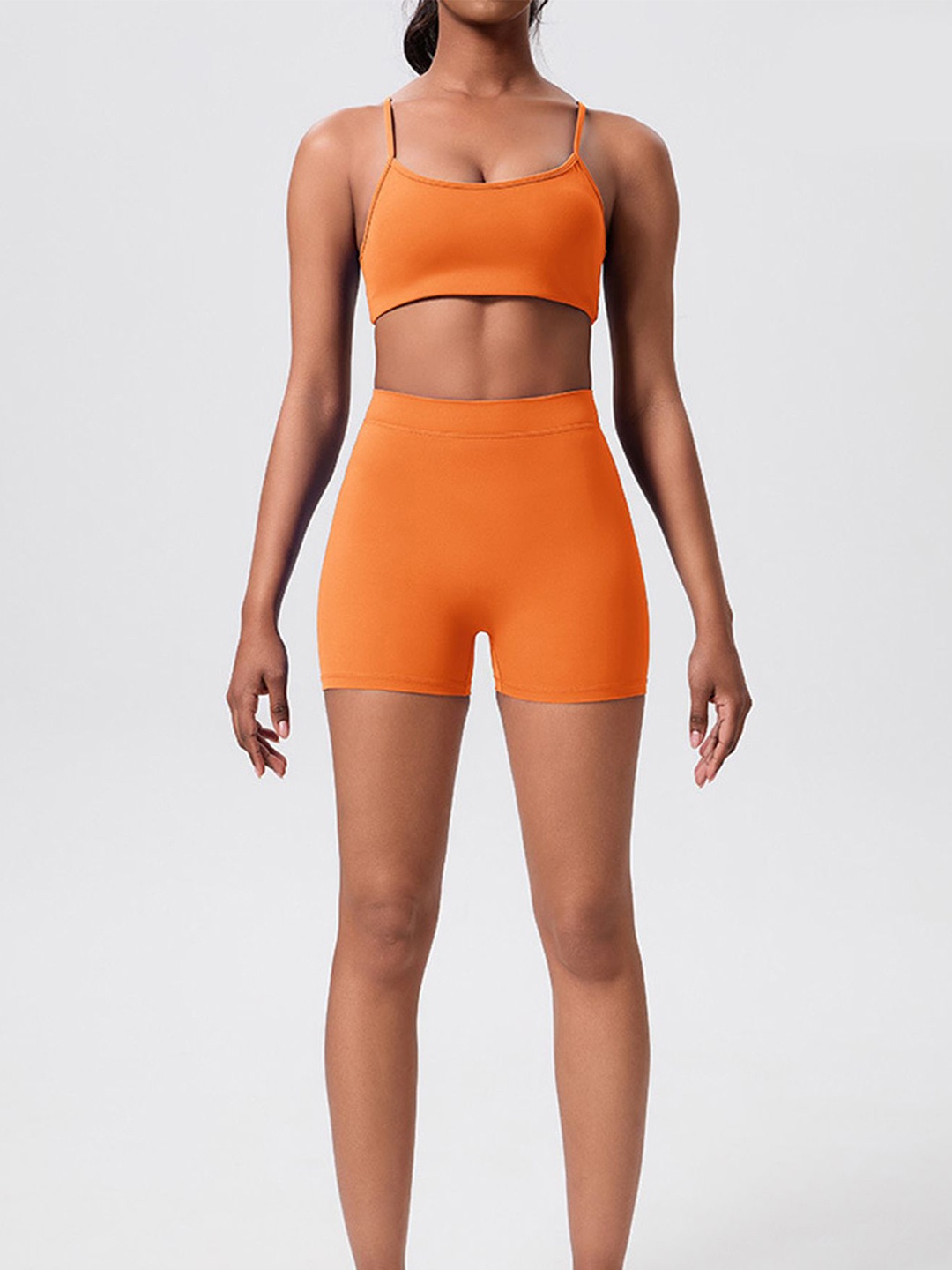 

LULU & SKY Women Sleeveless Bralette Crop Top, Orange