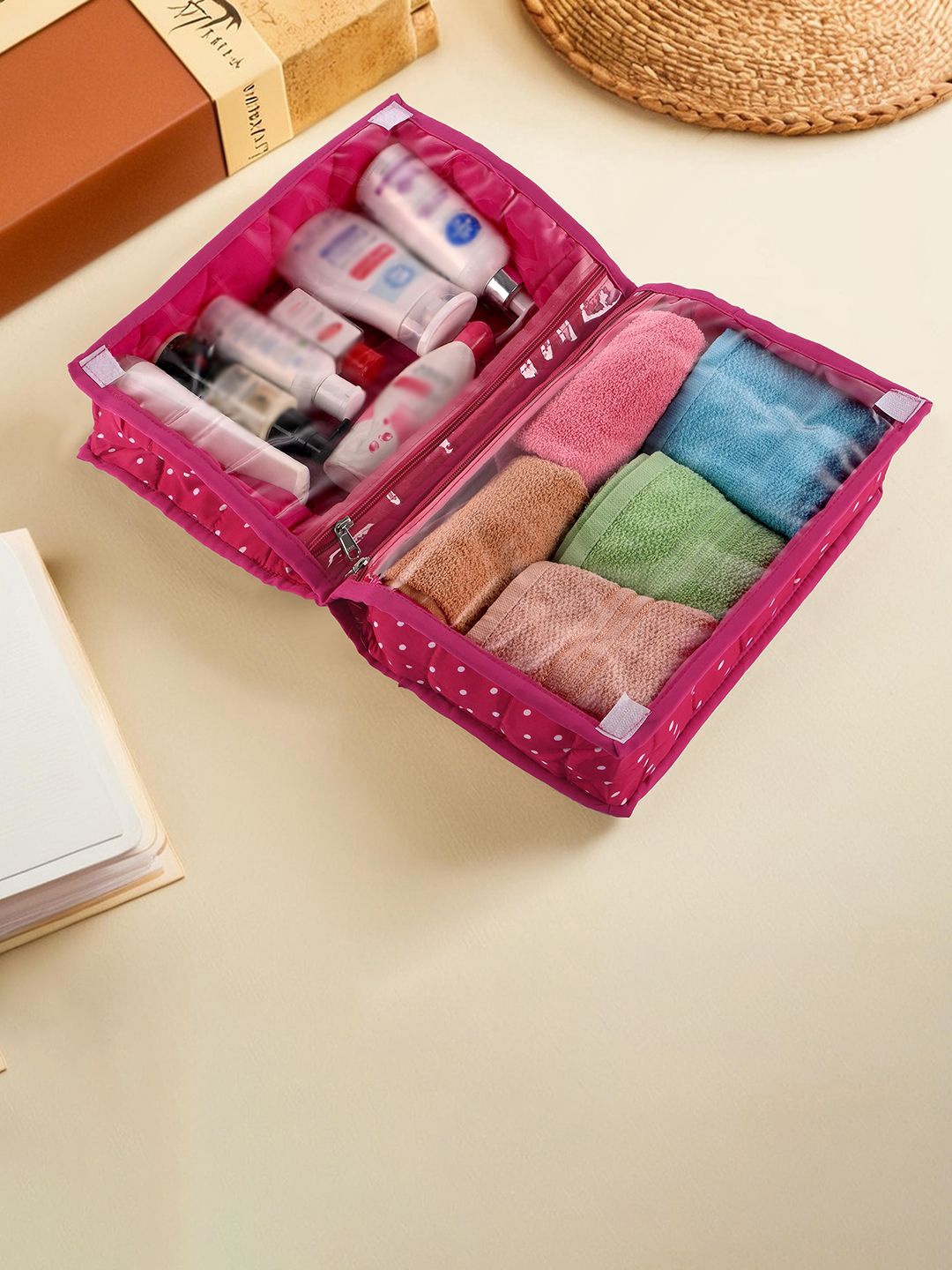 

Kuber Industries Unisex Pink Travel Kit