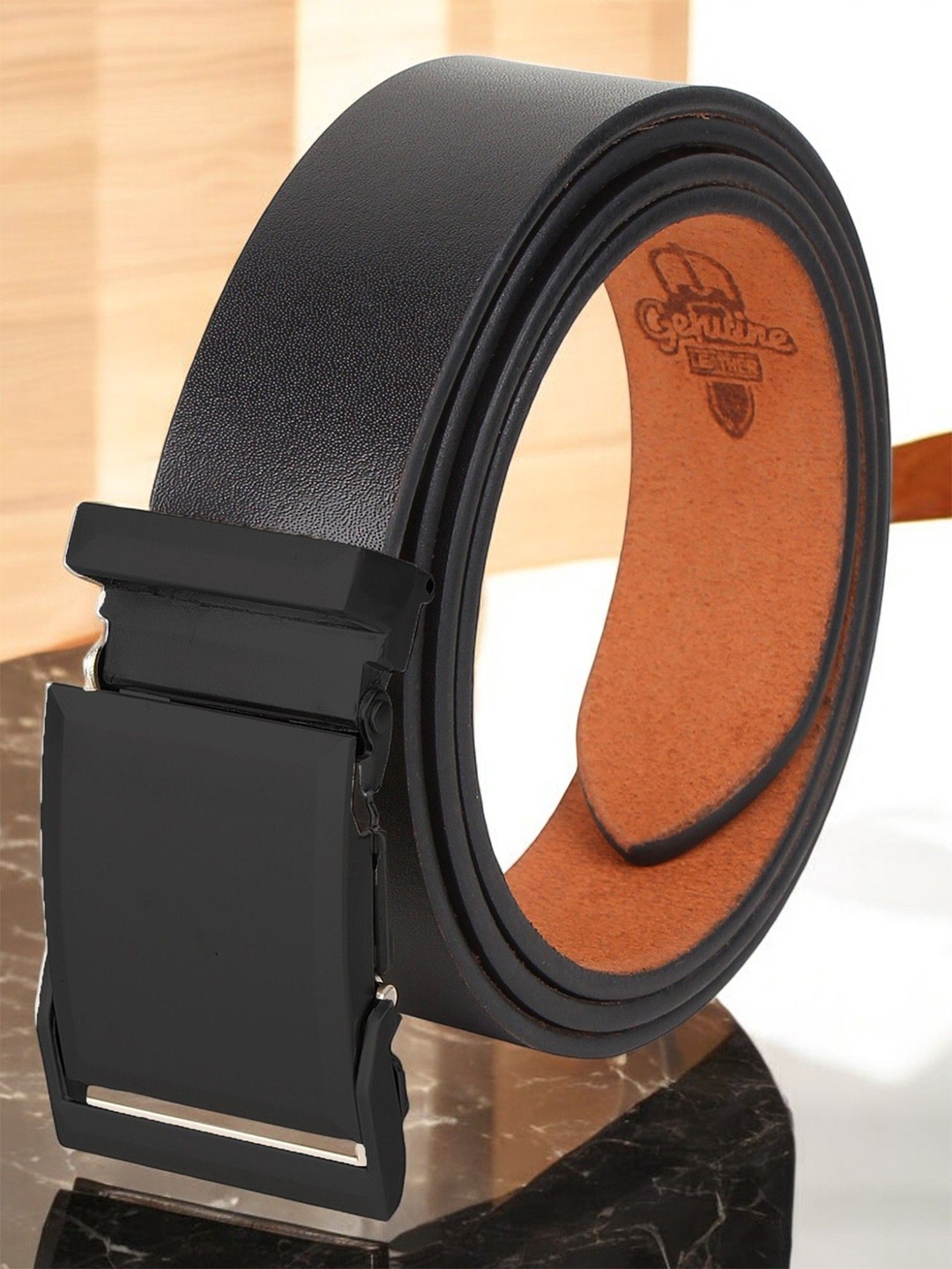 

Provogue Men Leather Belt, Black