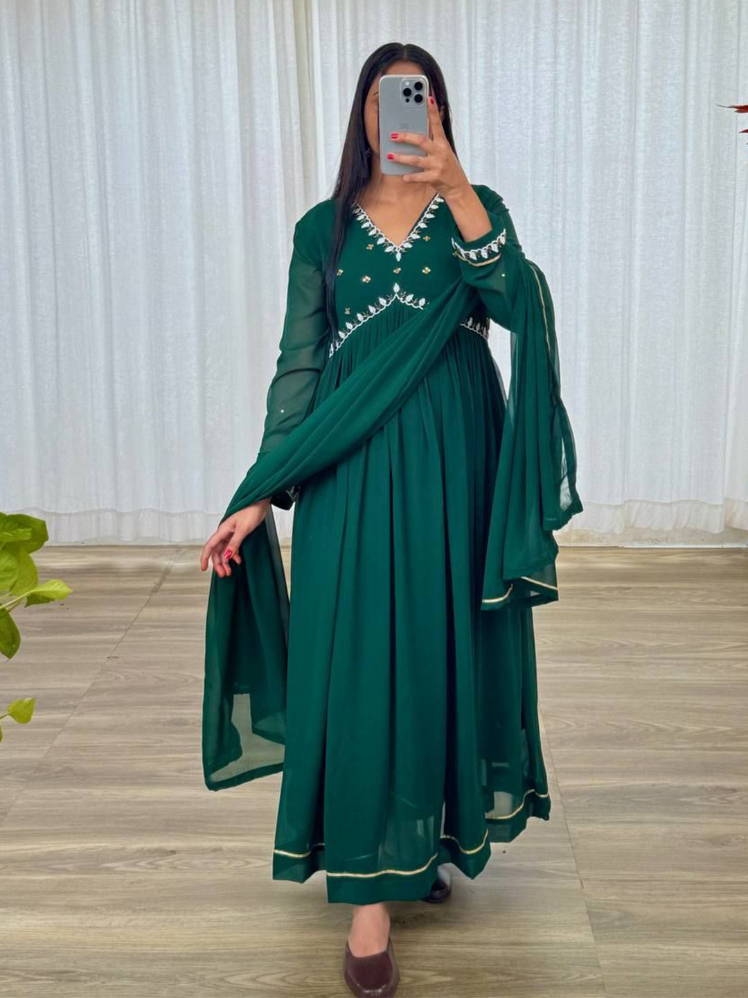 

MBL Georgette Maxi Dress, Green