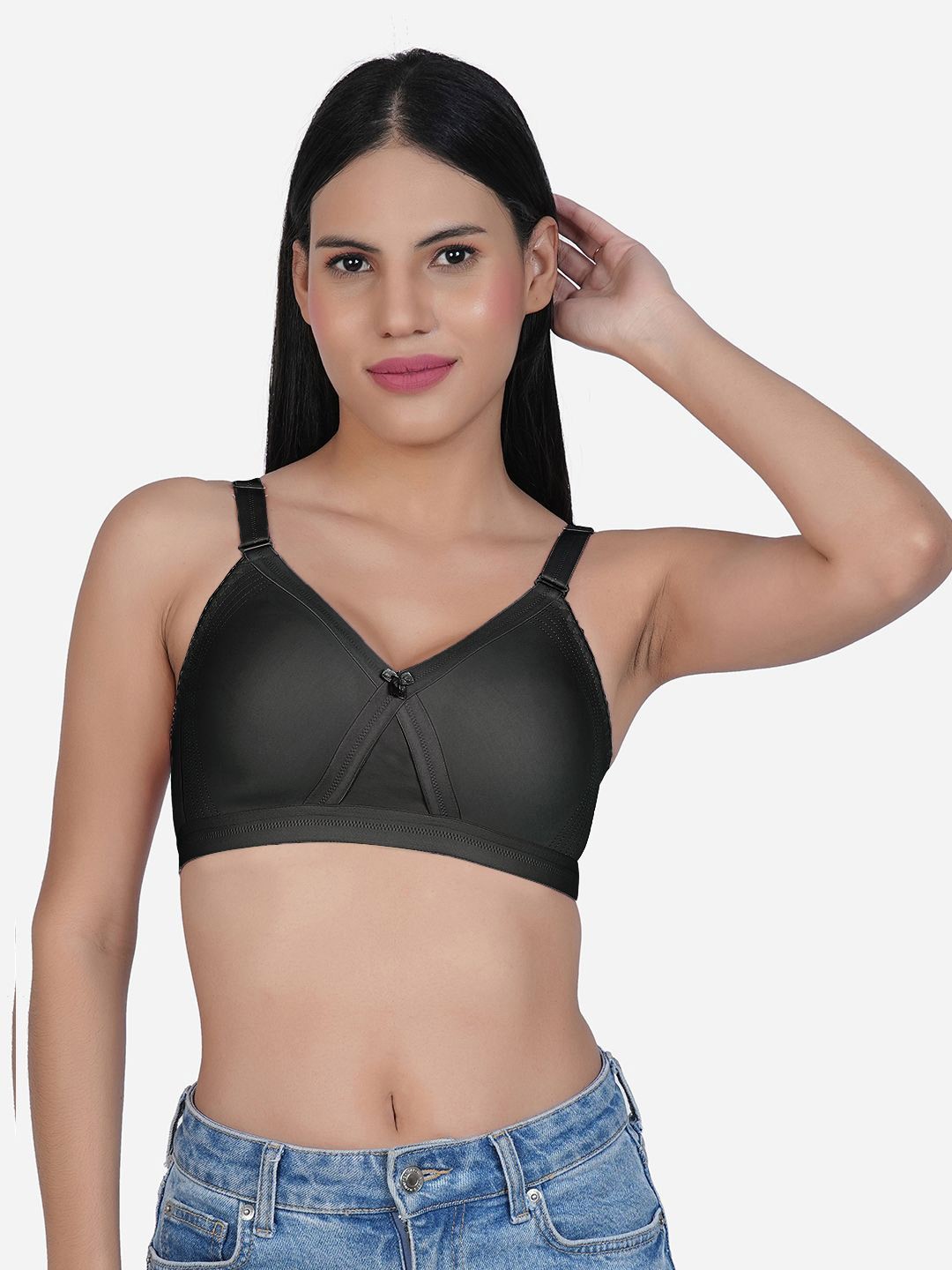 

SHYAM SONS FLAIR Full Coverage Underwired Minimizer Bra, Black