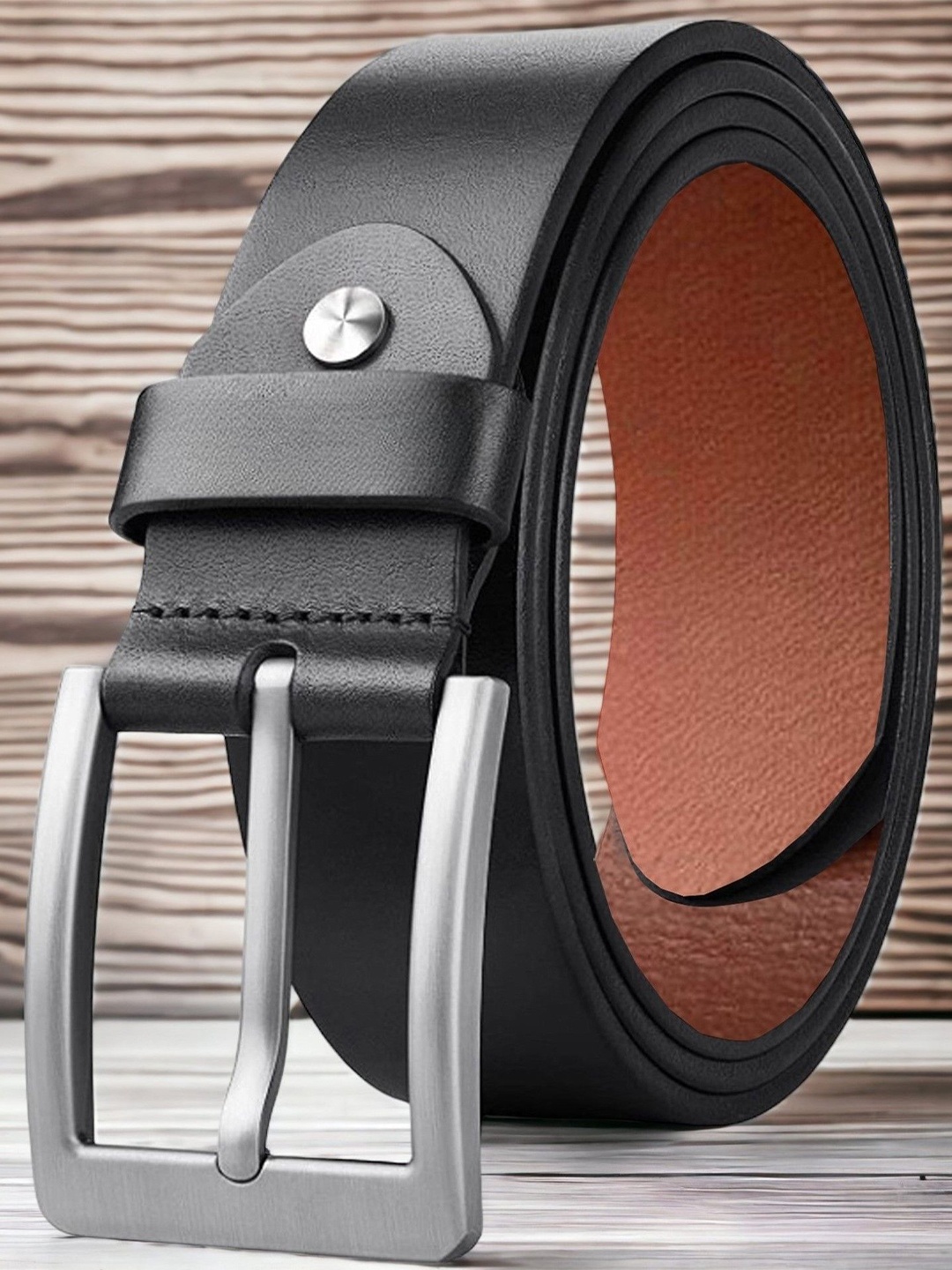 

Provogue Men Leather Belt, Black