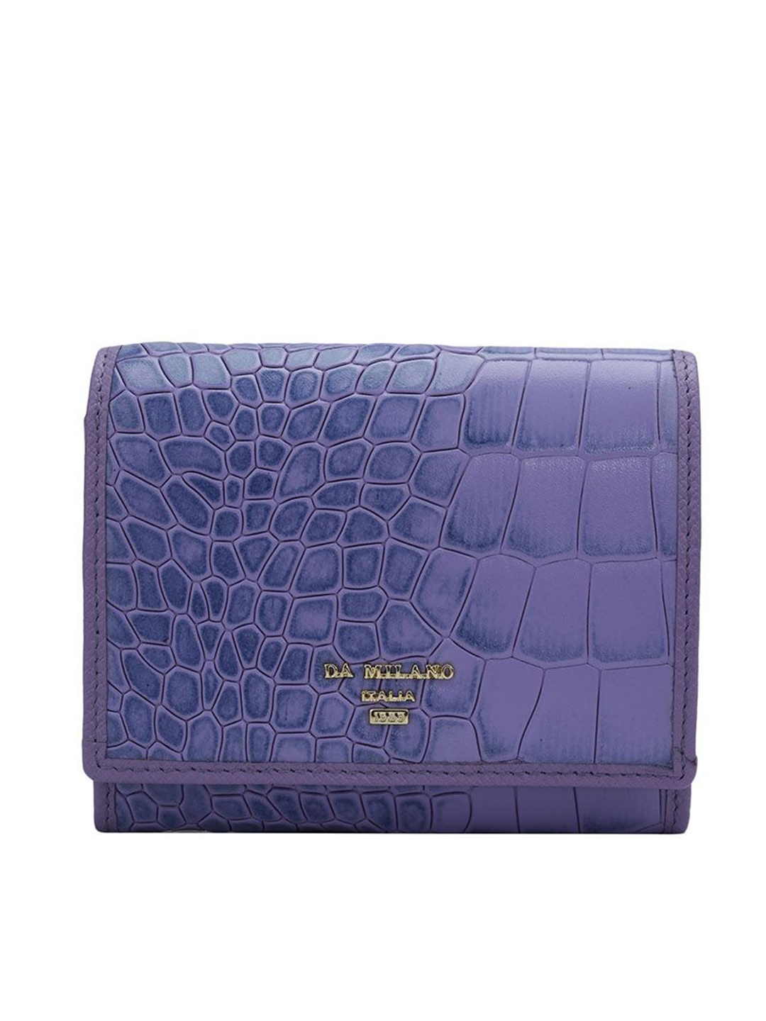 

Da Milano Women Textured Leather Envelope Wallets, Purple