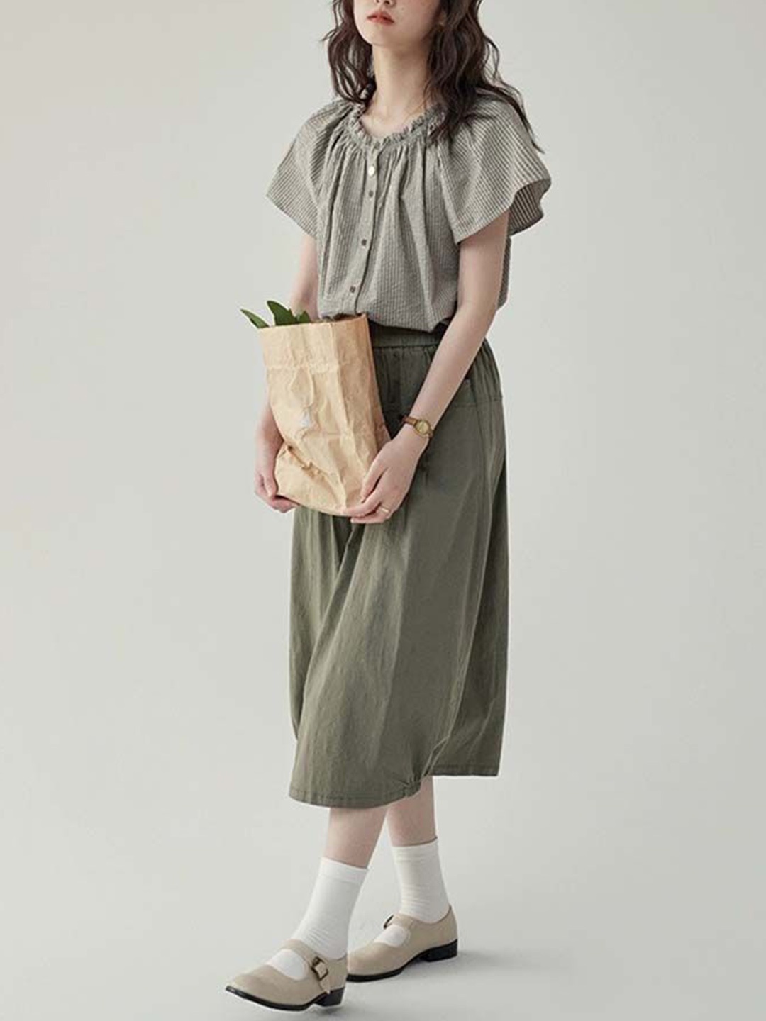 

StyleCast Shirt Style Top, Grey
