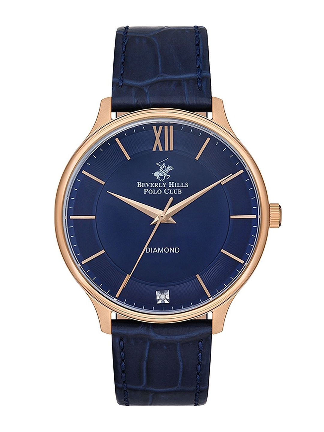 

Beverly Hills Polo Club Men Dial & Leather Textured Straps Analogue Watch BP3308X.499, Blue