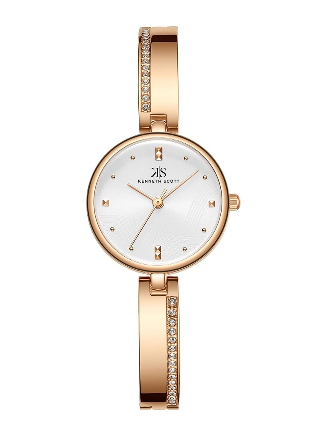 

KENNETH SCOTT Women Embellished Dial & Bracelet Style Straps Analogue Watch K23506-RBKW, White