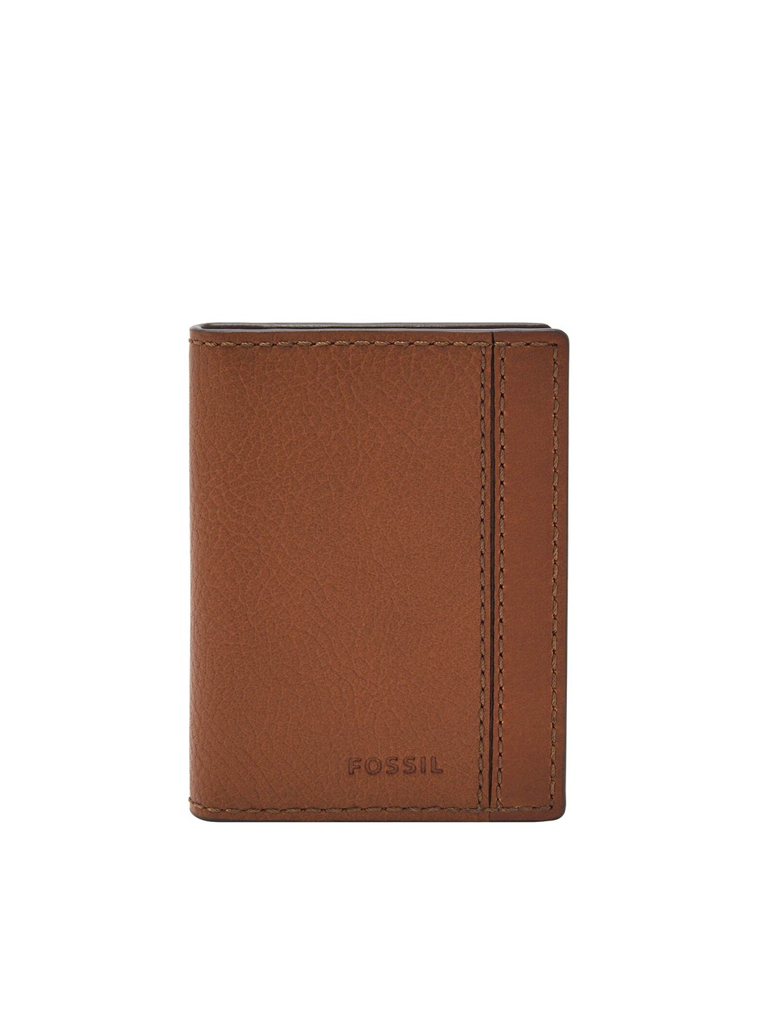 

Fossil Men Textured Leather Two Fold Wallet, Brown