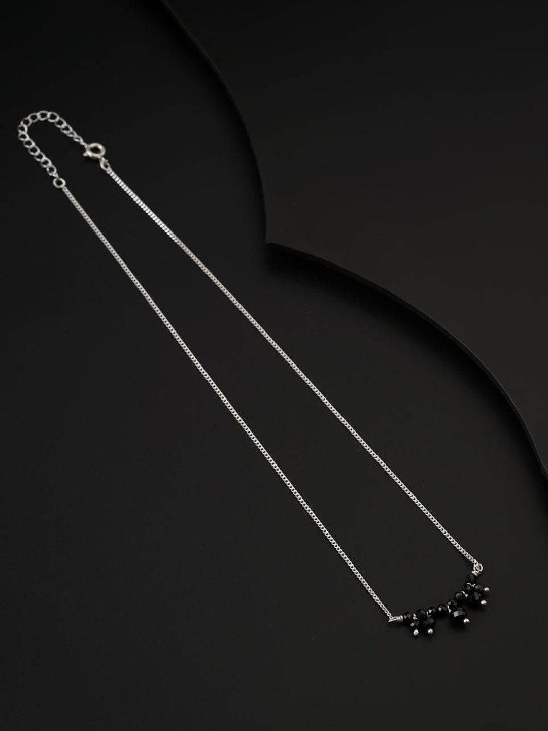 

House of Aadyaa Silver Beaded Mangalsutra