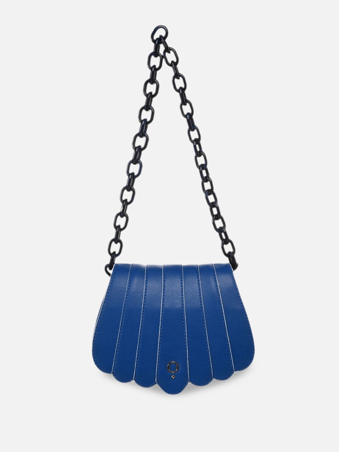 

Monadaa Structured Sling Bag with Tasselled, Blue