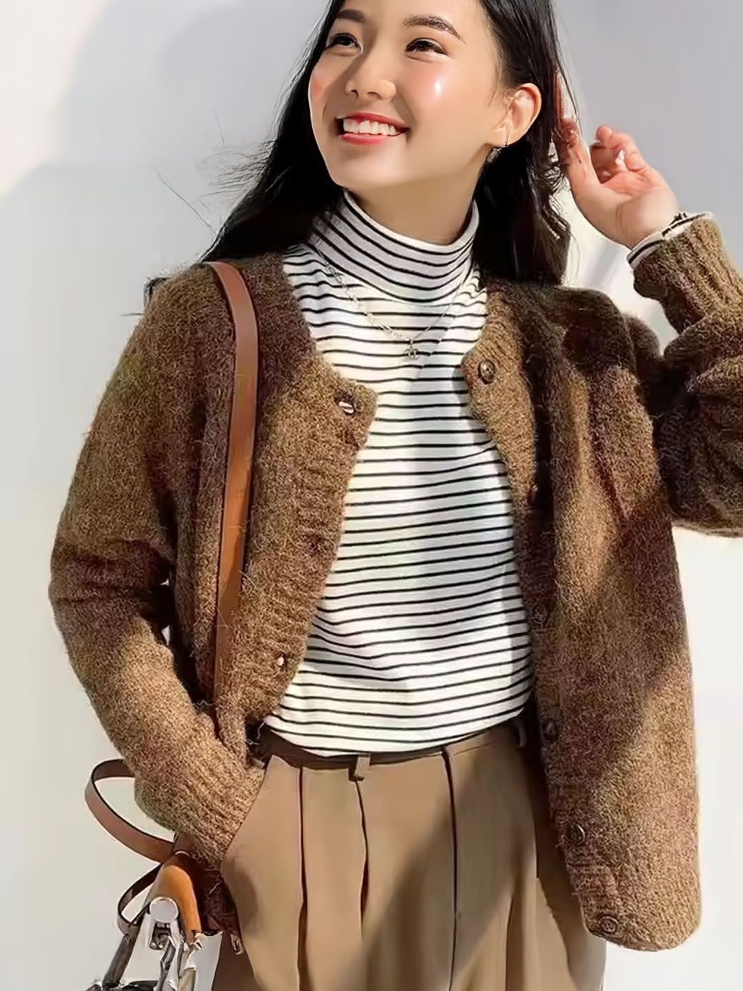 

StyleCast Striped Woollen Sweater, White