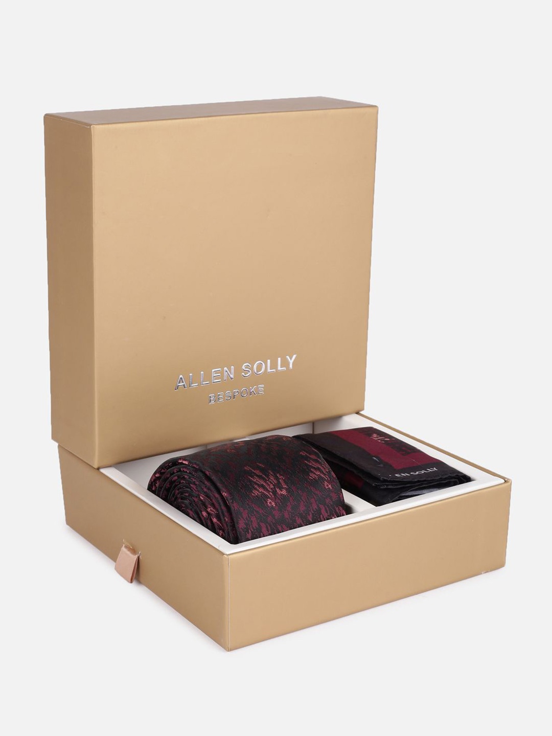 

Allen Solly Men Accessory Gift Set Of Tie and Pocket Square, Maroon
