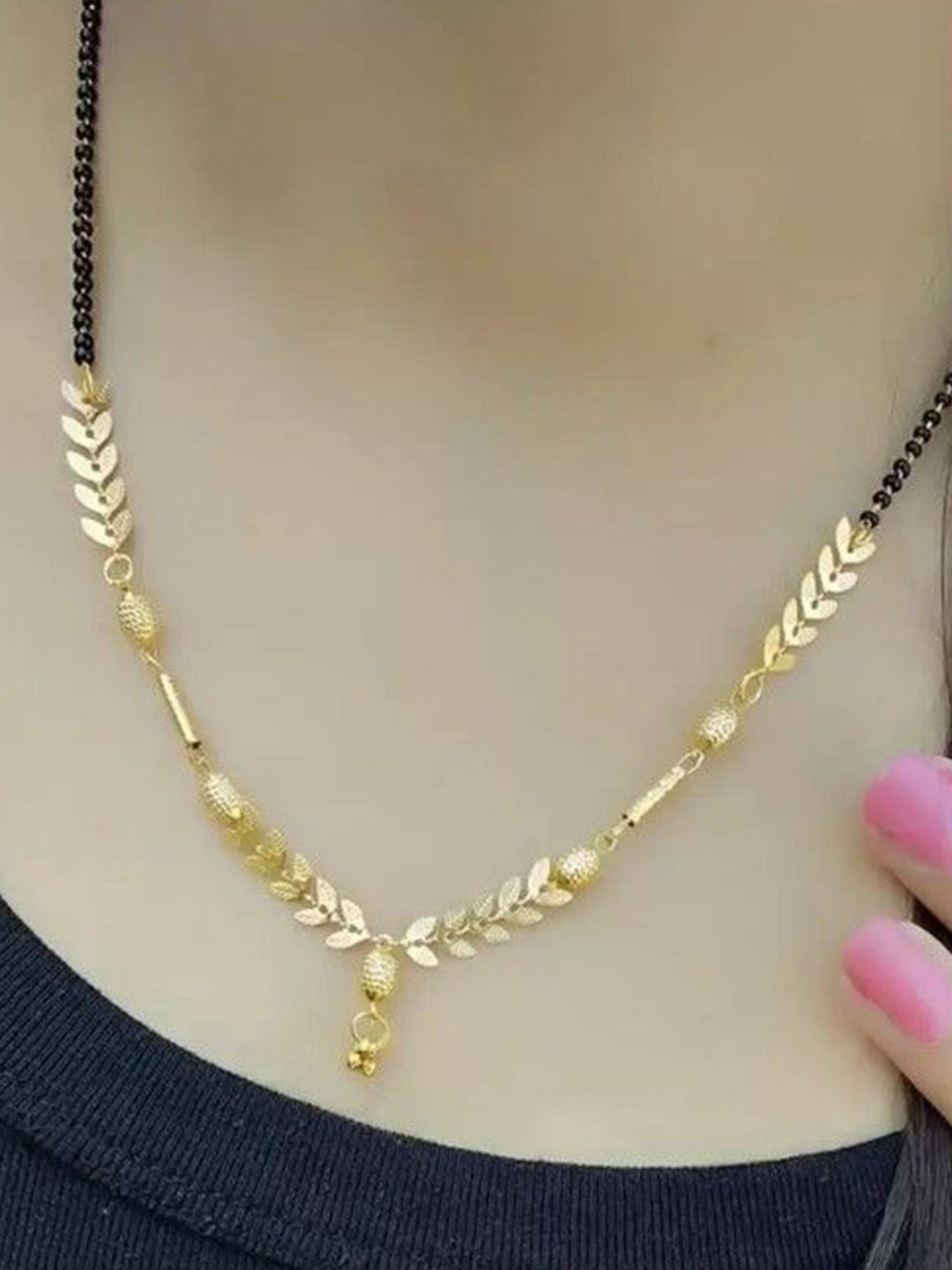 

Wynona Gold-Plated Beaded Mangalsutra