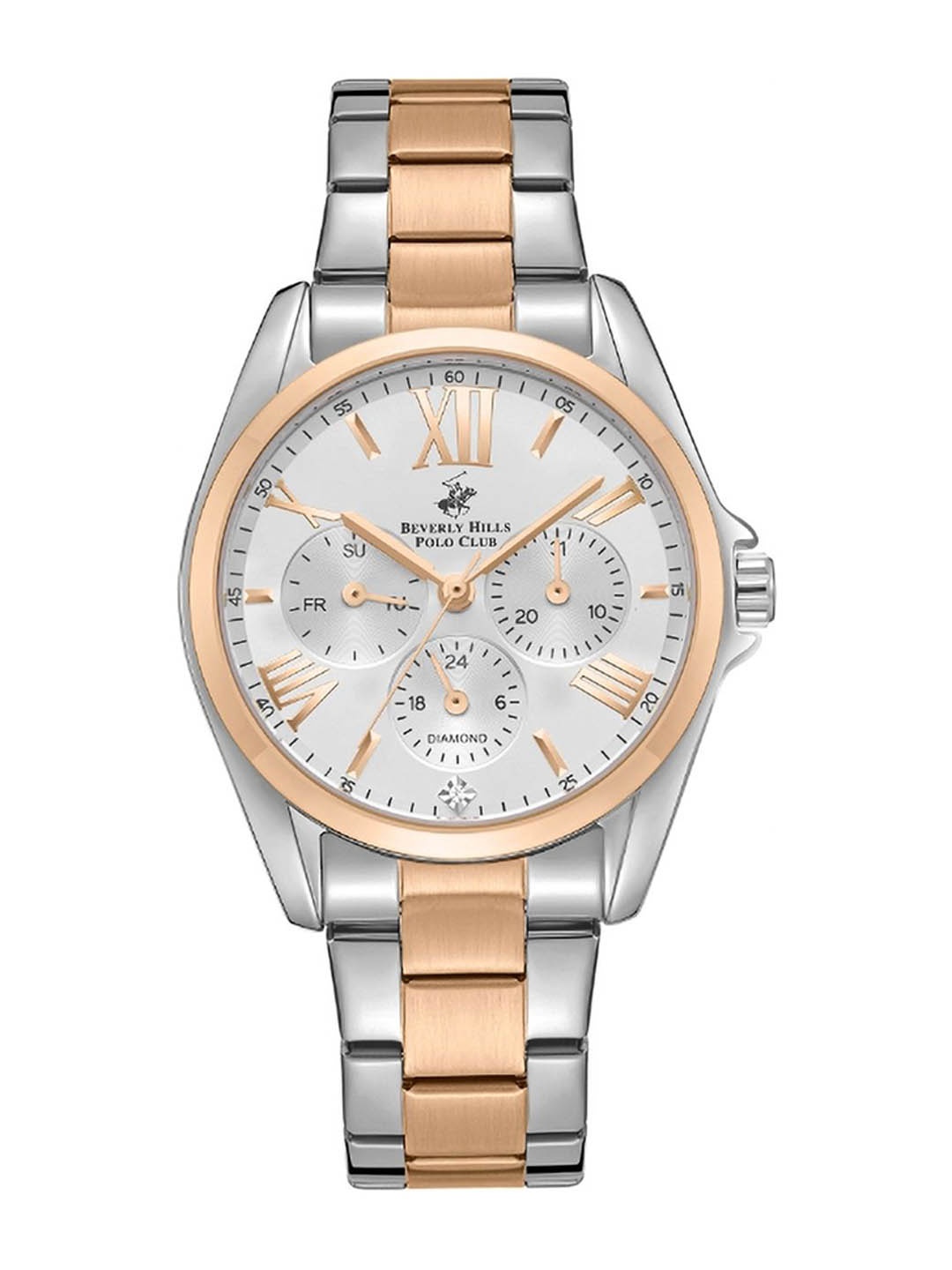 

Beverly Hills Polo Club Women Analogue Multi Function Watch BP5038Y.530, Silver