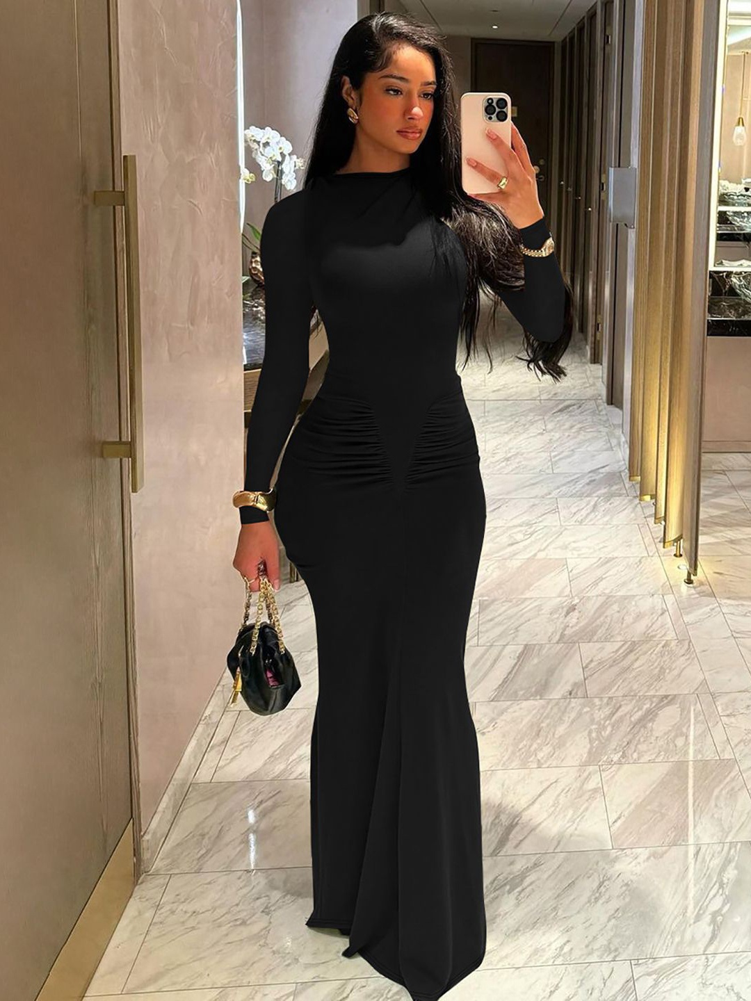 

StyleCast x Revolte Bodycon Maxi Dress, Black