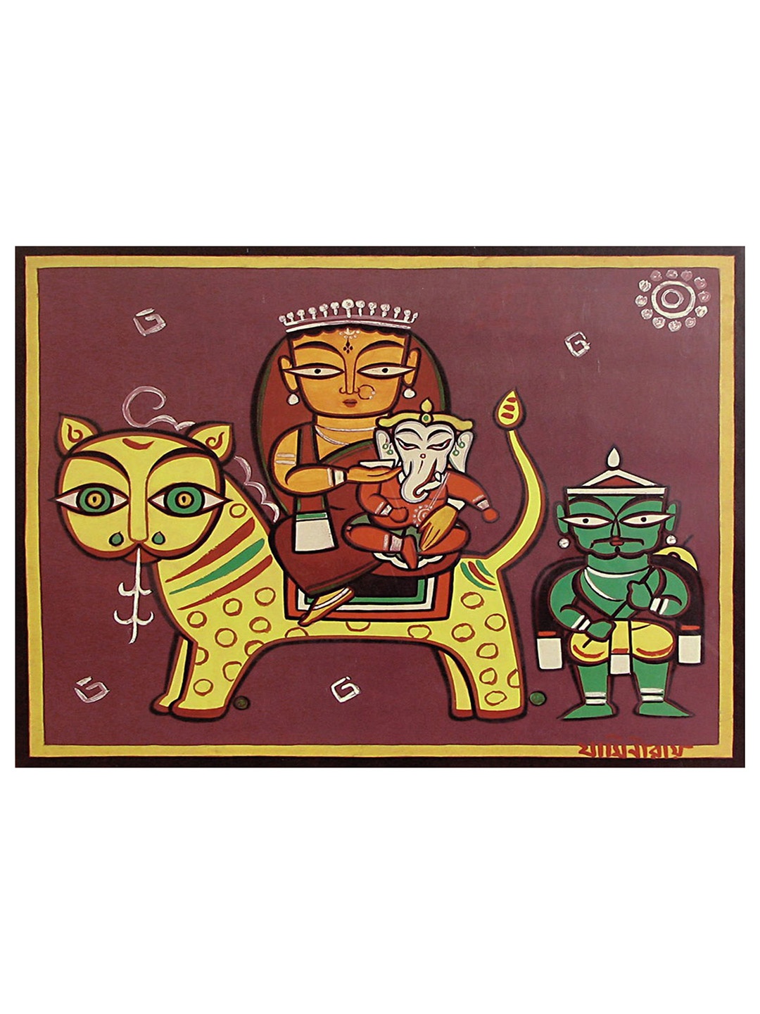 

Adventures India Brown & Yellow Wooden Painting Wall Art