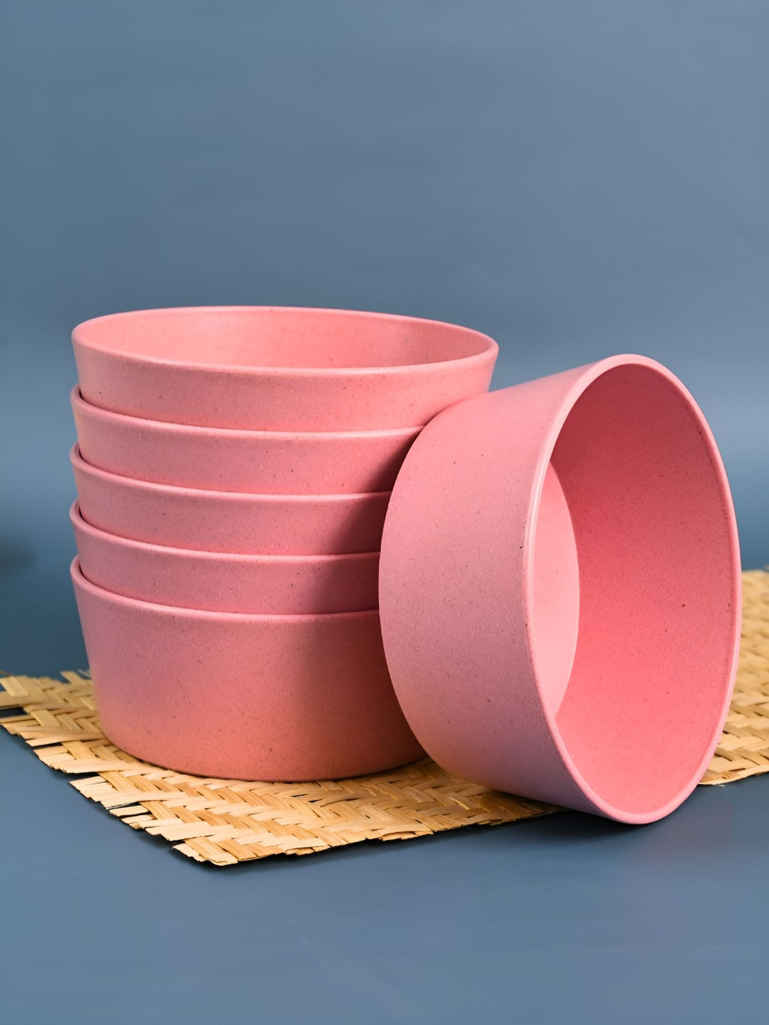 

eha Pink 2024 6 Pieces Plastic Dishwasher Safe Serving Bowl