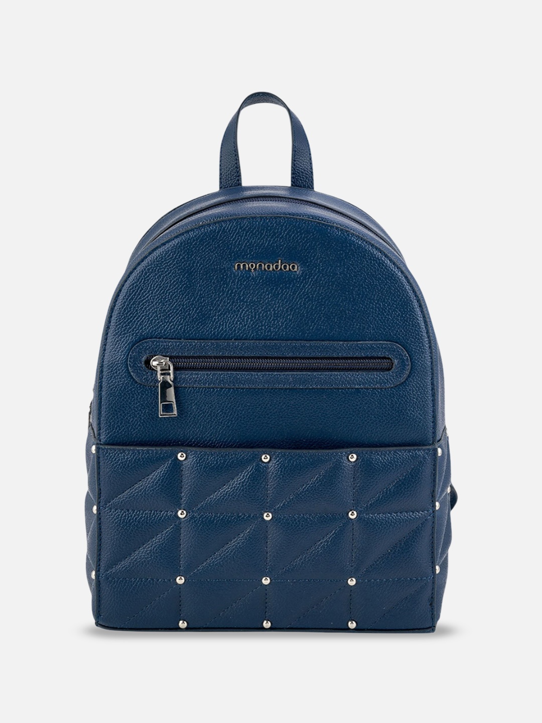 

Monadaa Oversized Structured Shoulder Bag with Applique, Blue
