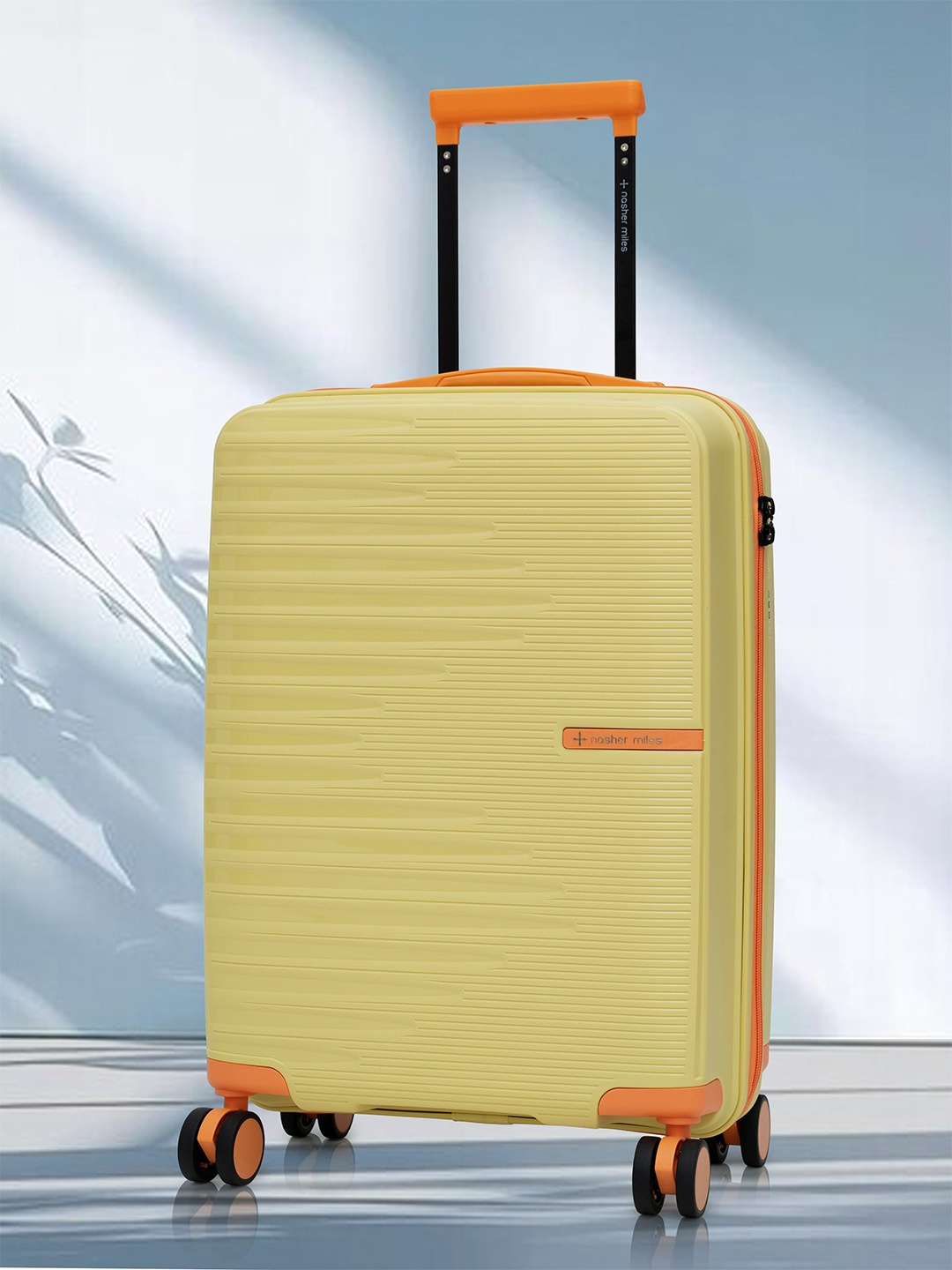 

Nasher Miles Havelock Polypropylene TSA Lock Cabin Cream Trolley Bag - 20 Inch (55 cm)