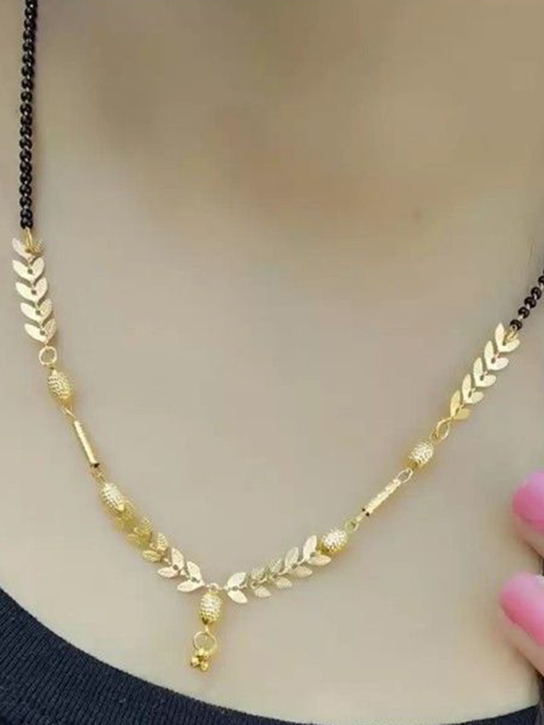 

Wynona Gold Plated Artificial Beaded Mangalsutra