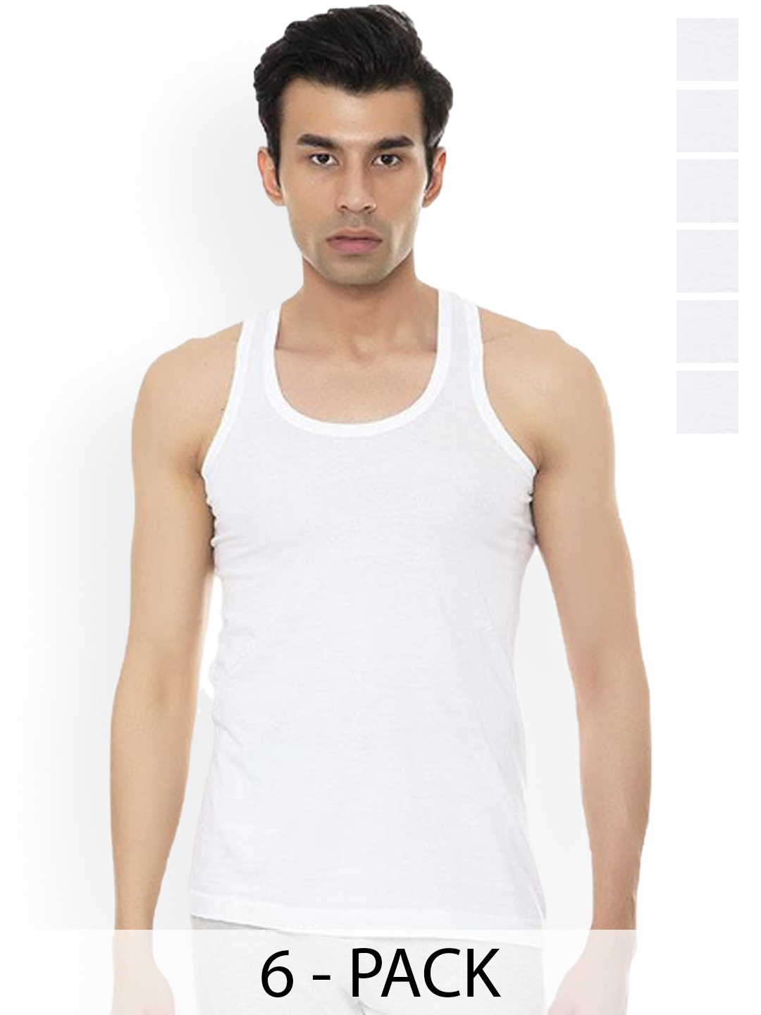 

AMUL COMFY Pack Of 6 Pure Cotton Innerwear Vests Comfy-White-RN-6-100