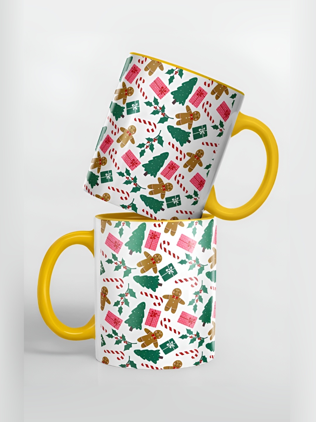 

macmerise Unisex Yellow Cups and Mugs, White