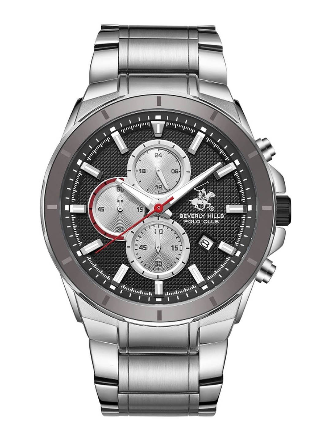 

Beverly Hills Polo Club Men Analogue Chronograph Watch BP3598Y.350, Black
