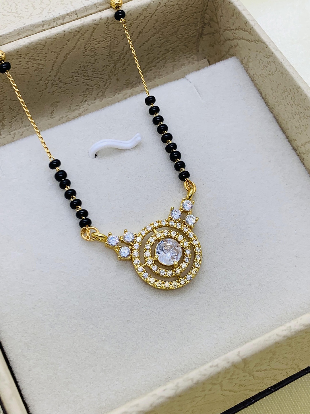 

Wynona Gold-Plated American Diamond Mangalsutra