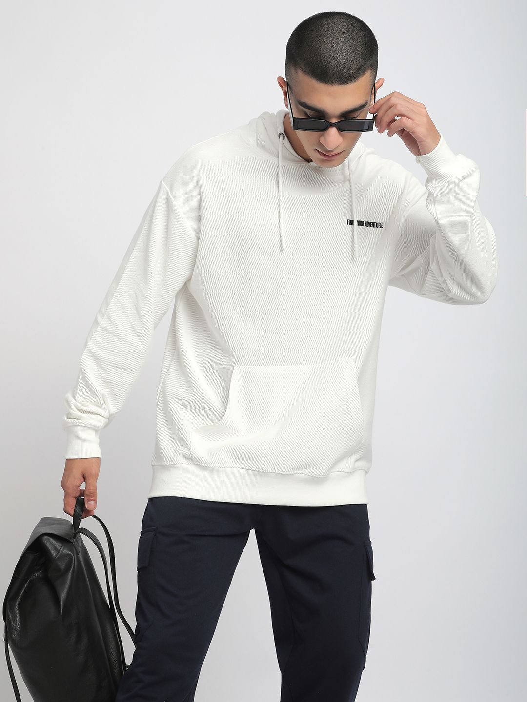 

R&B Men Hooded Sweatshirt, White